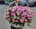 Корзина из 51 розы "Ночные грезы"