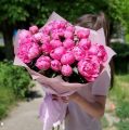 Букет из 25 розовых пионов