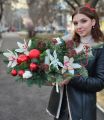 Зимняя композиция в корзине №2