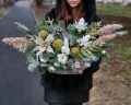 зимняя композиция в корзине №8