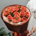Букет пионовидных роз «Золотая пора»