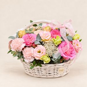 Цветочная корзинка «Нежность в корзине»