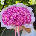 Букет из 51 розового  пиона