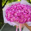Букет из 51 розового  пиона